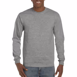 Gildan - T-shirt manches longues HAMMER - Homme (Gris chiné)