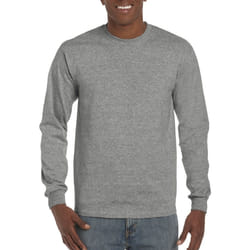 Gildan - T-shirt manches longues HAMMER - Homme (Gris chiné)