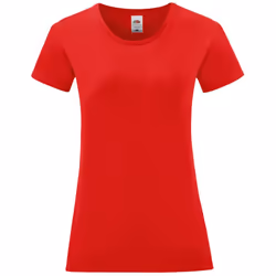 Fruit of the Loom - T-shirt ICONIC - Fille (Rouge)