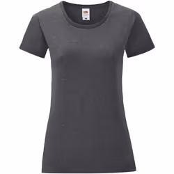 Fruit of the Loom - T-shirt ICONIC - Femme (Gris foncé chiné)