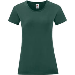 Fruit of the Loom - T-shirt ICONIC - Femme (Vert forêt)