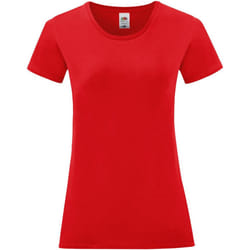 Fruit of the Loom - T-shirt ICONIC - Femme (Rouge)