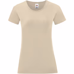 Fruit of the Loom - T-shirt ICONIC - Femme (Beige pâle)