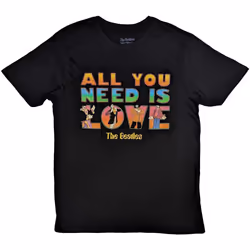 The Beatles - T-shirt YELLOW SUBMARINE ALL YOU NEED IS LOVE - Adulte (Noir)