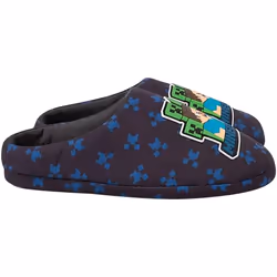 Minecraft - Chaussons - Garçon (Bleu marine / Bleu)
