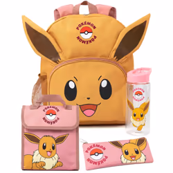 Pokemon - Ensemble Sac à dos (Marron / Rose)