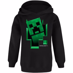 Minecraft - Sweat à capuche CREEPER INSIDE - Garçon (Noir / Vert)