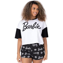 Barbie - Ensemble de pyjama court - Femme (Noir / Blanc)
