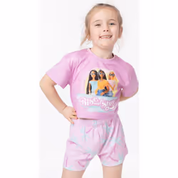 Barbie - Ensemble de pyjama court - Fille (Rose)