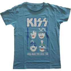 Kiss - T-shirt MADE FOR LOVIN´ YOU - Adulte (Bleu)