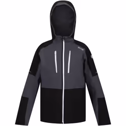 Regatta - Veste imperméable HIGHTON - Enfant (Gris phoque / Noir)