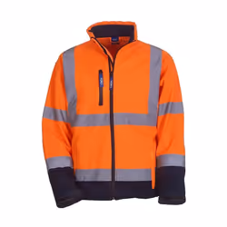 Yoko - Veste softshell - Adulte (Orange / Bleu marine)