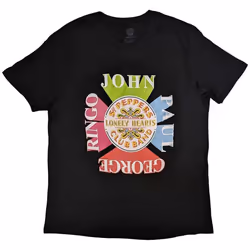 The Beatles - T-shirt SGT PEPPER DRUM - Adulte (Noir)