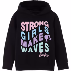 Barbie - Sweat à capuche STRONG GIRLS MAKE WAVES - Fille (Noir)