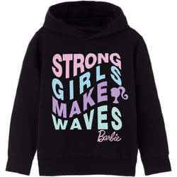 Barbie - Sweat à capuche STRONG GIRLS MAKE WAVES - Fille (Noir)