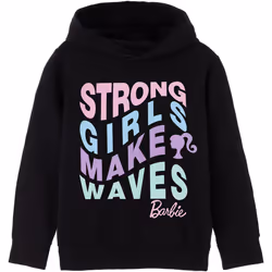 Barbie - Sweat à capuche STRONG GIRLS MAKE WAVES - Fille (Noir)