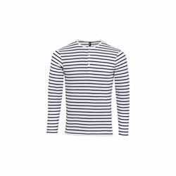 Premier - T-shirt LONG JOHN - Homme (Blanc / Bleu marine)