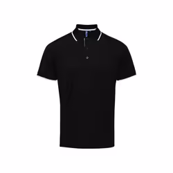 Premier - Polo COOLCHECKER - Homme (Noir / Blanc)
