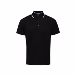 Premier - Polo COOLCHECKER - Homme (Noir / Blanc)