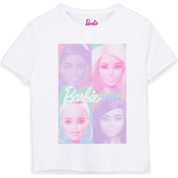 Barbie - T-shirt - Fille (Blanc / Rose / Violet)
