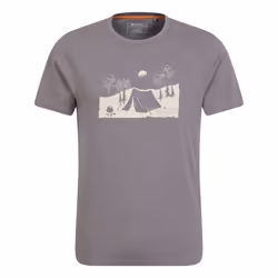 Mountain Warehouse - T-shirt CAMPING SKETCH - Homme (Gris)
