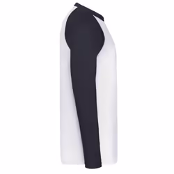 Fruit of the Loom - T-shirt - Adulte (Blanc / Bleu marine foncé)