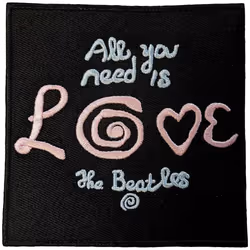 The Beatles - Patch à repasser ALL YOU NEED IS LOVE - Taille unique (Noir / Rose / Bleu)