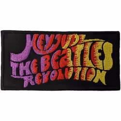 The Beatles - Patch à repasser HEY JUDE/REVOLUTION - Taille unique (Noir / Rose / Jaune)
