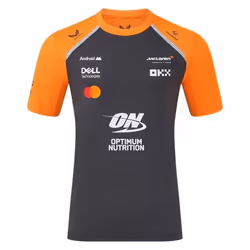 T-shirt officiel Homme Mc Laren Formule 1 Officiel Gris Phantom/Papaya