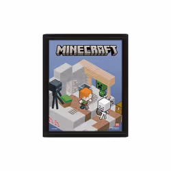 MINECRAFT - Switching Terrain - Poster lenticulaire 3D 28x24cm