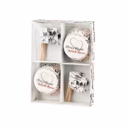 Disney - Moules à muffins avec cure-dents de fête (Blanc)