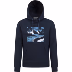Mountain Warehouse - Sweat à capuche EXPLORE THE OUTDOORS - Homme (Bleu marine)