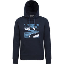 Mountain Warehouse - Sweat à capuche EXPLORE THE OUTDOORS - Homme (Bleu marine)
