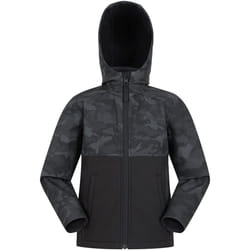 Mountain Warehouse - Veste softshell EXODUS - Enfant (Noir Camouflage)