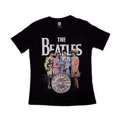 The Beatles - T-shirt SGT PEPPER - Femme (Noir)