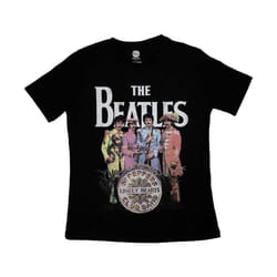 The Beatles - T-shirt SGT PEPPER - Femme (Noir)