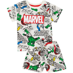 Marvel - Ensemble de pyjama court - Garçon (Blanc / Multicolore)