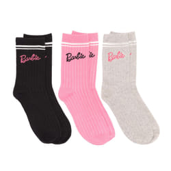Barbie - Chaussettes - Femme (Rose / Gris / Noir)