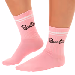 Barbie - Chaussettes - Femme (Rose / Gris / Noir)