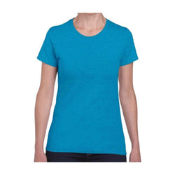 Gildan - T-shirt - Femme (Bleu saphir Chiné)