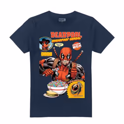 Marvel - T-shirt DEADPOOL CEREAL - Homme (Bleu marine)