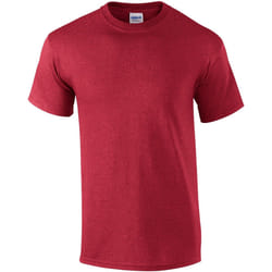 Gildan - T-shirt - Adulte (Gris / Bordeaux)