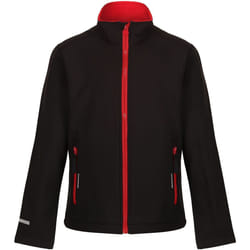 Regatta - Veste softshell ABLAZE - Enfant (Noir / Rouge classique)