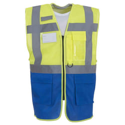 Yoko - Gilet haute visibilité - Adulte (Jaune / Bleu roi)