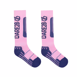 Dare 2B - Chaussettes de ski - Enfant (Rose pâle / Denim sombre)