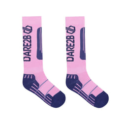 Dare 2B - Chaussettes de ski - Enfant (Rose pâle / Denim sombre)