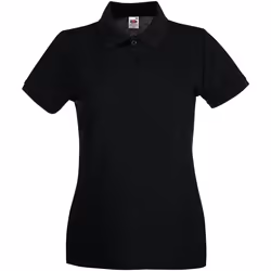 Fruit of the Loom - Polo PREMIUM - Femme (Noir)