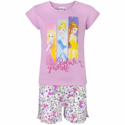 Disney Princess - Ensemble de pyjama court BELIEVE IN YOURSELF - Fille (Rose / Blanc)