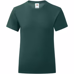 Fruit of the Loom - T-shirt ICONIC - Fille (Vert forêt)
