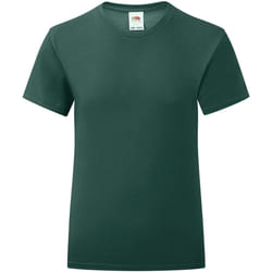 Fruit of the Loom - T-shirt ICONIC - Fille (Vert forêt)